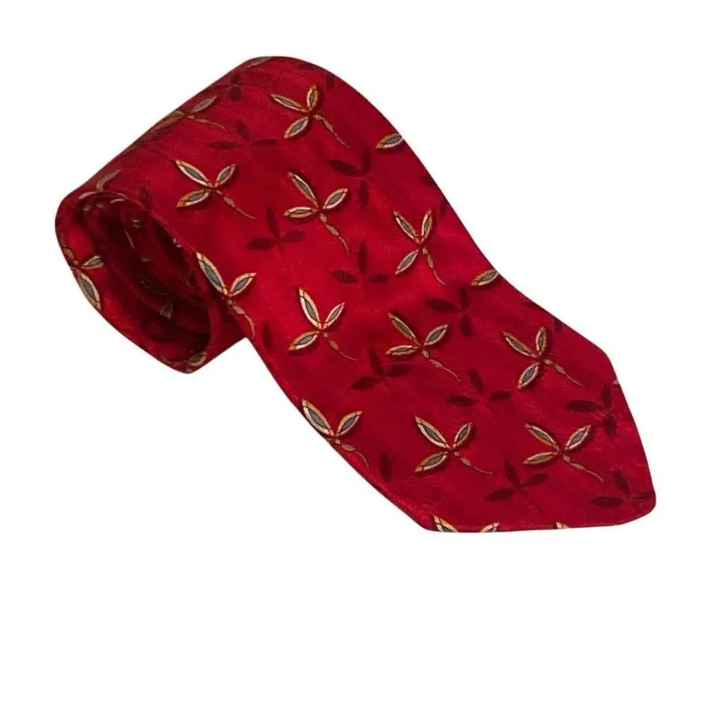 Robert Talbott Tie Best of Class Hand Sewn Finest Silk Red Patterned